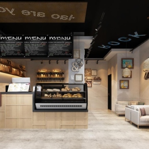 工业风奶茶店3D模型下载